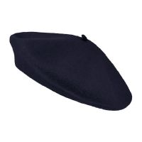 Winter Wool Beret Dark Blue