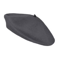 Winter Wool Beret Dark Grey