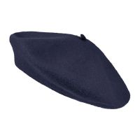 Winter Wool Beret Navy Blue