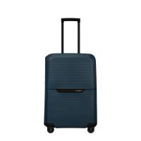 Cabin Hard Luggage 4 Wheels Samsonite Magnum Eco Spinner 55/20 Midnight Blue