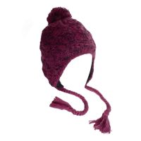Women's Winter Earflap With Pom - Pon Chaos Greer Berry