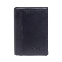Men's Leather Vertical  Wallet  LaVor 3211Blue