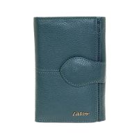 Women's Vertical Leatrher Wallet LaVor Light Blue