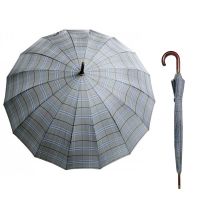 Long Manual Umbrella Guy Laroche Checked Grey