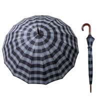 Long Manual Umbrella Guy Laroche Checked Black
