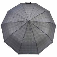 Ομπρέλα ανδρική σπαστή αυτόματη γκρι καρώ Pierre Cardin Automatic Folding Umbrella Checked Grey
