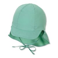Summer Cotton Cap With Neck Cover And UV Protection Sterntaler Light Green
