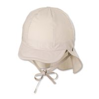 Summer Cotton Cap With Neck Cover And UV Protection Sterntaler Beige