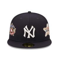 Καπέλο τζόκεϊ μπλε New York Yankees New Era 59Fifty Cooperstown Multi Patch Fitted Cap Navy