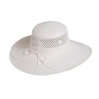 Women's Summer Straw Hat With Wide Brim White