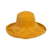 Women's Summer Fabric Hat With Wide Brim Yellow