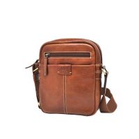 Leather Shoulder Bag Marta Ponti Legendary Cognac