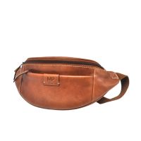 Leather Waist Bag Marta Ponti Legendary Cognac