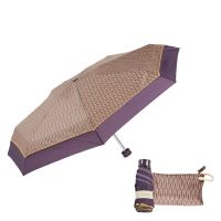 Manual Mini Folding Umbrella Ezpeleta Leaves Purple