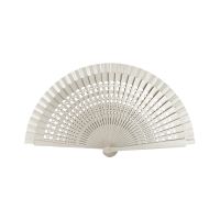 Wooden Small Perforated Fan Joseblay Silver
