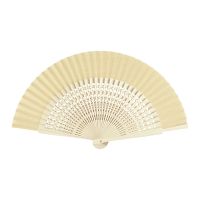 Wooden Perforated Fan Joseblay Ecru