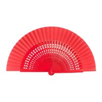 Wooden Perforated Fan Joseblay Red