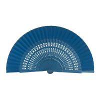 Wooden Perforated Fan Joseblay Light Blue