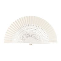 Wooden Perforated Fan Joseblay White