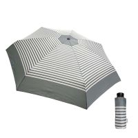 Ομπρέλα γυναικεία μίνι σπαστή γκρι ριγέ Guy Laroche Mini Folding Umbrella Stripes Grey