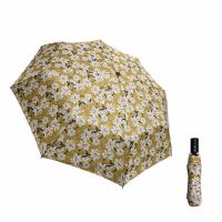 Automatic Open - Close Folding Umbrella Guy Laroche Floral Mustard