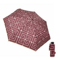 Mini Manual Folding Umbrella Guy Laroche Classic Logo Bordeaux