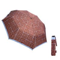 Ομπρέλα γυναικεία σπαστή καφέ Guy Laroche Folding Umbrella New Logo Brown