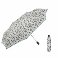Ομπρέλα γυναικεία σπαστή αυτόματο άνοιγμα - κλείσιμο εκρού φλοράλ Ezpeleta‎ Automatic Open - Close Folding Umbrella Floral Ecru