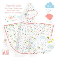 Αδιάβροχο πόντσο διάφανο παιδικό χαρταετοί Djeco Transparent Poncho Lightness