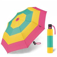 Ομπρέλα σπαστή αυτόματη πολύχρωμη ριγέ United Colors Of Benetton Mini AC Folding Umbrella Block Stripes