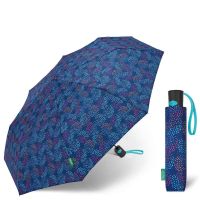 Ομπρέλα σπαστή αυτόματη μπλε με πουά United Colors Of Benetton Mini AC Folding Umbrella Pop Dots Bellwether Blue