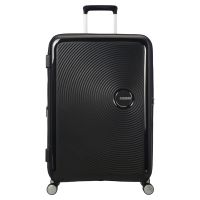 Hard Expandable Luggage With 4 Wheels American Tourister Soundbox Spinner 77 cm Bass Black