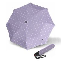 Automatic Open - Close Folding Umbrella Knirps A.200 Dot Art Lavender
