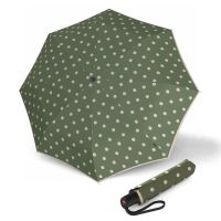 Ομπρέλα σπαστή αυτόματο άνοιγμα - κλείσιμο πράσινη με πουά  Knirps A.200 Folding Umbrella Dot Art Aloe