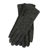 Women's Gloves With Buttons Black