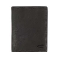 Leather Vertical Wallet Camel Active Salo Black