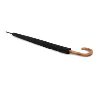 Ομπρέλα μεγάλη αυτόματη μαύρη με ξύλινη λαβή Knirps A.771 Stick Long AC Black