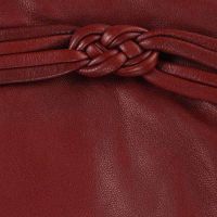 Γάντια δερμάτινα γυναικεία βυσσινί  Guy Laroche Leather Gloves 98876 Burgundy