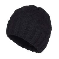 Winter Unisex Knitted Beanie With Braids Fonem Black