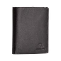 Men's Vertical Leather Wallet 7.Dots Jupiter 70-003 Black