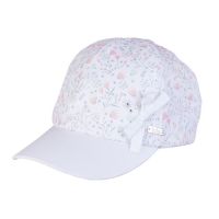 Girs' Summer Cotton Cap With UV Protection Tutu Floral White