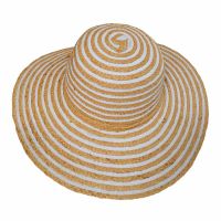 Καπέλο γυναικείο ψάθινο ριγέ Women's Straw Hat With Stripes