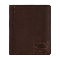 Leather Vertical Wallet Camel Active Dust Brown
