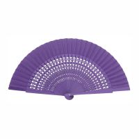 Wooden Perforated Fan Joseblay Purple