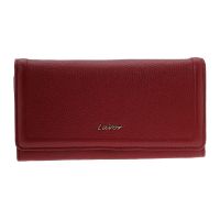 Women's  Horizontal Leather Wallet LaVor 6048 Burgundy