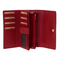 Πορτοφόλι δερμάτινο γυναικείο ανοιχτό κόκκινο LaVor 6068
