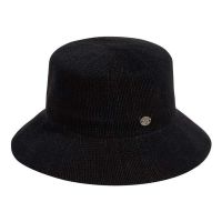 Women's Straw Bucket Hat Black