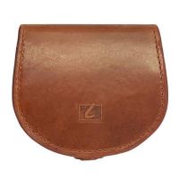 Leather Coin Pouch Wallet LaVor Cognac