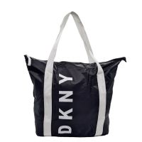 Women's Packable Tote Bag DKNY Solids Black / White