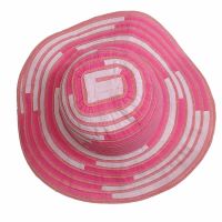 Women's Summer Fabric Hat With Wide Brim Pink